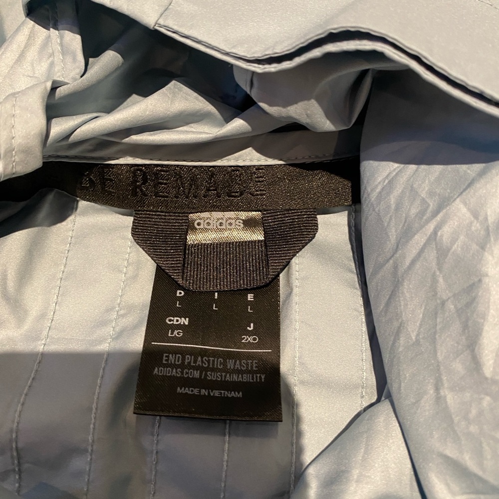 adidas Pale Blue Hooded Performance Pullover - Picture 2 of 6